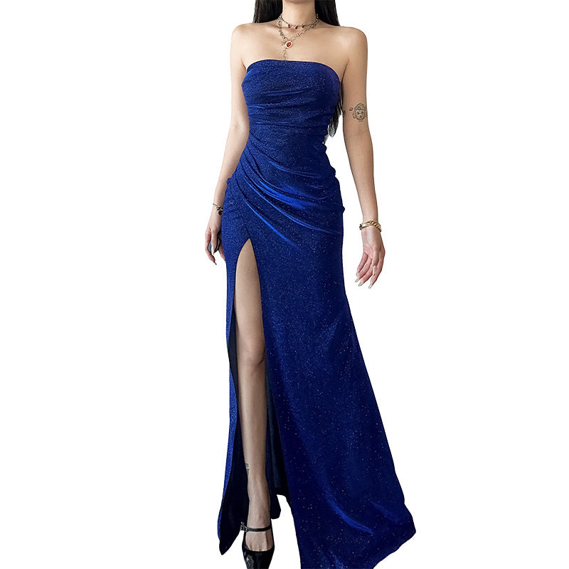 Summer New Style Fashionable Slim-fit Sparkly Tube Dress